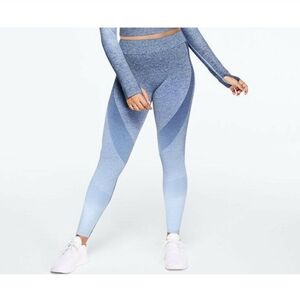 Victoria's Secret PINK Seamless Blue Ombre Leggings Size M Like New